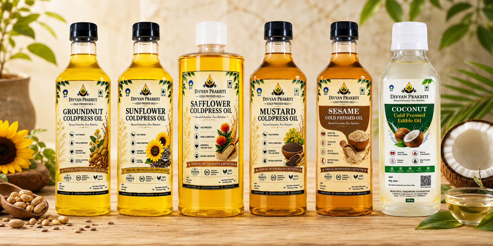 Divyan Prakriti cold-pressed oils